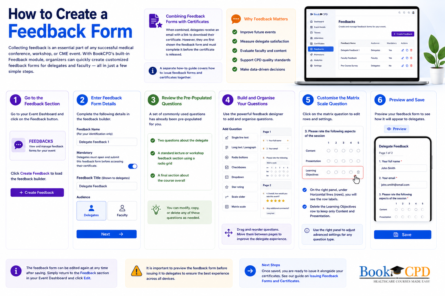 How to Create feedback forms and questionnaires