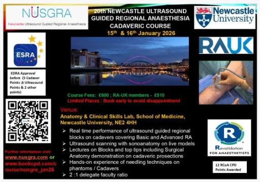 20th NUSGRA CADAVERIC COURSE January 2026