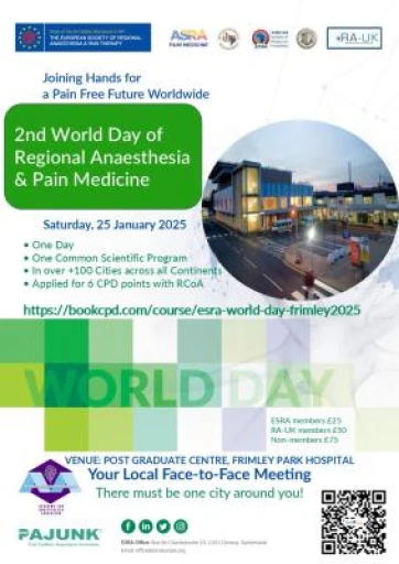 2nd ESRA World Day of Regional Anaesthesia @ Frimley