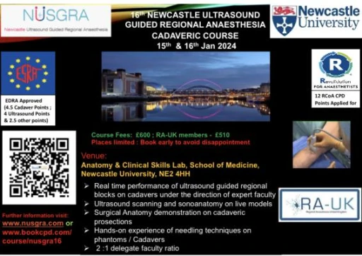 16th NUSGRA CADAVER COURSE Jan 2024