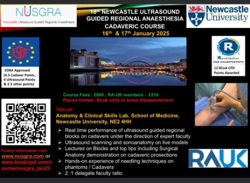 18th NUSGRA CADAVERIC COURSE JAN 2025