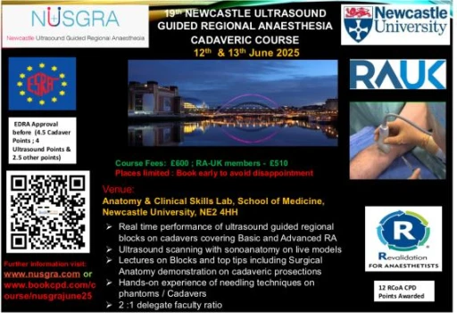 19th NUSGRA CADAVERIC COURSE JUNE 2025