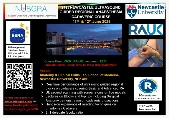 21st NUSGRA CADAVERIC COURSE June 2026