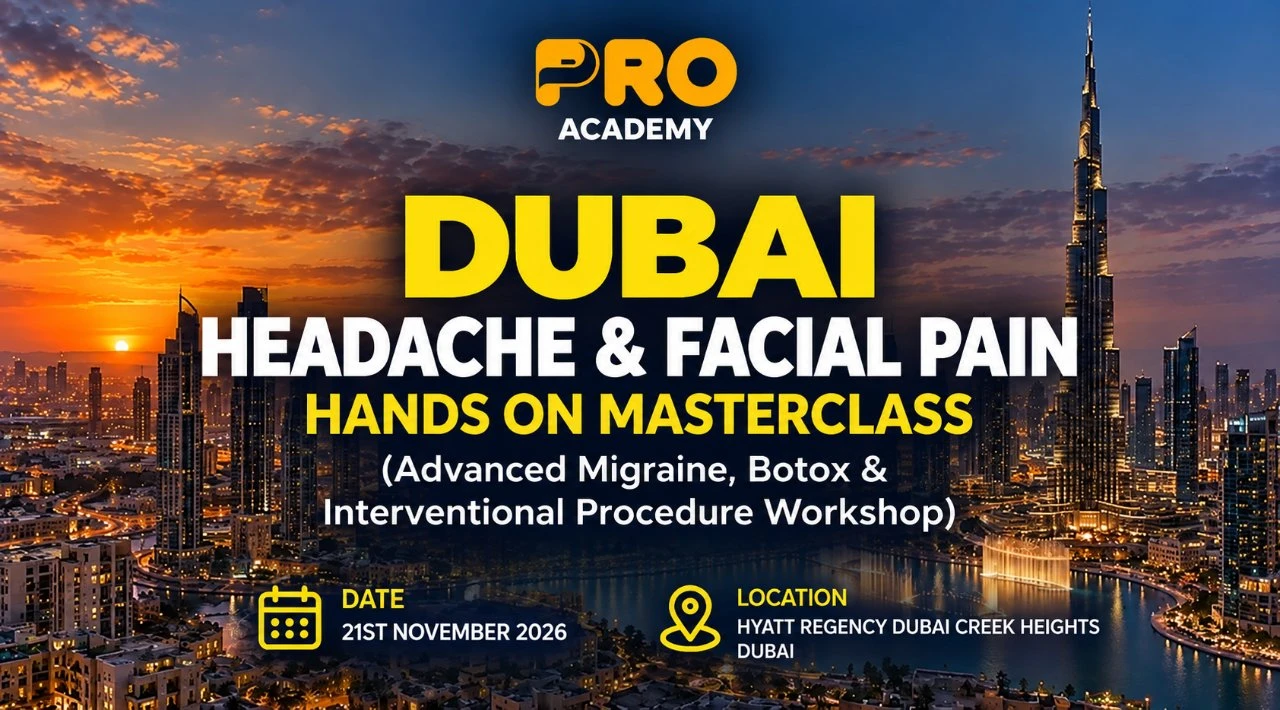 Dubai Headache & Facial Pain Hands on Masterclass   (Advanced Migraine, Botox & Interventional Procedure Workshop)